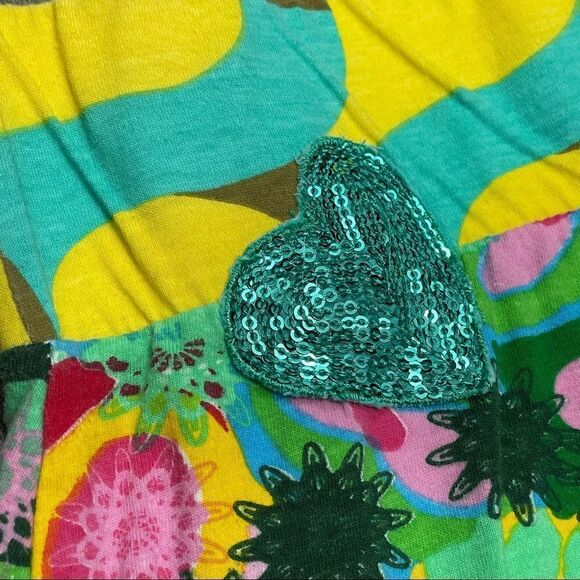 Multicolor Print Patchwork A-line Midi Skirt Size XL - Picture 4 of 11